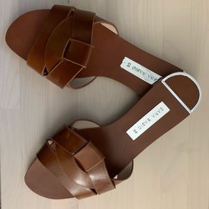 Zara flat leather sandal